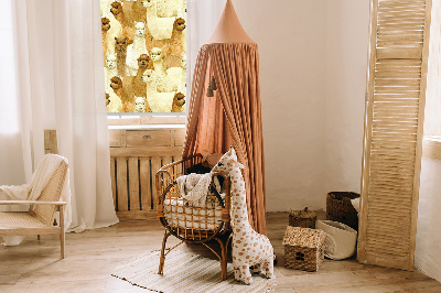 Modern roller blind un rebaño de alpacas