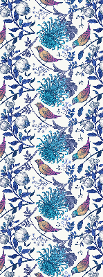 Modern roller blind con motivo de flores de árbol azules