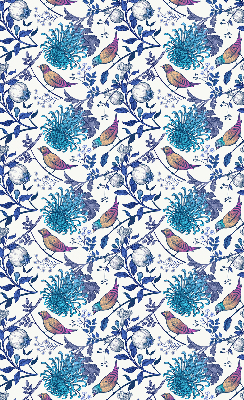 Modern roller blind con motivo de flores de árbol azules