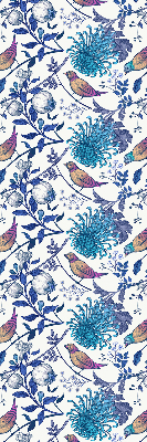 Modern roller blind con motivo de flores de árbol azules