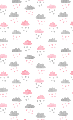 Modern roller blind con diseño de nubes rosas y grises