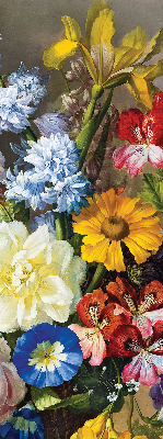 Estor enrollable en forma de ramo de flores
