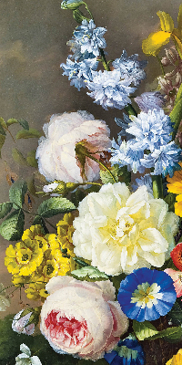 Estor enrollable en forma de ramo de flores