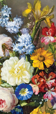 Estor enrollable en forma de ramo de flores