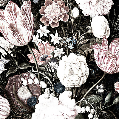 Modern roller blind un ramo de flores