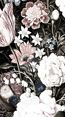 Modern roller blind un ramo de flores