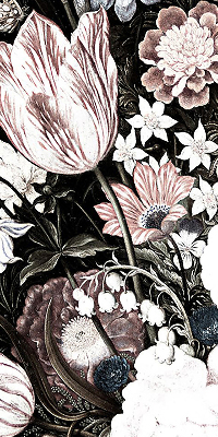 Modern roller blind un ramo de flores