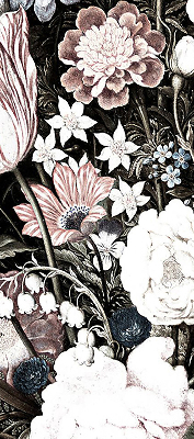 Modern roller blind un ramo de flores