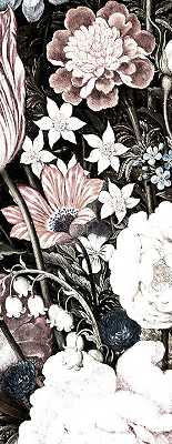Modern roller blind un ramo de flores