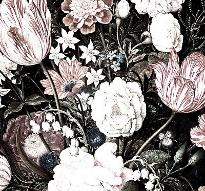 Modern roller blind un ramo de flores
