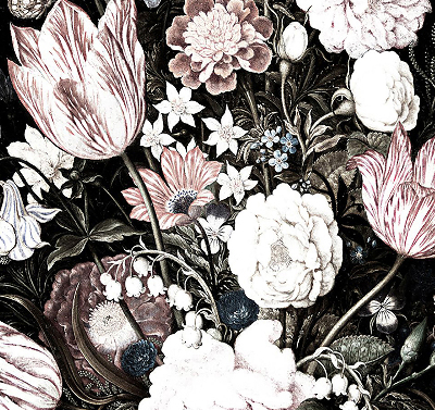 Modern roller blind un ramo de flores