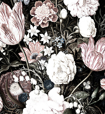 Modern roller blind un ramo de flores