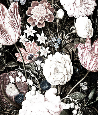 Modern roller blind un ramo de flores