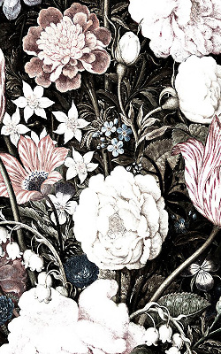 Modern roller blind un ramo de flores