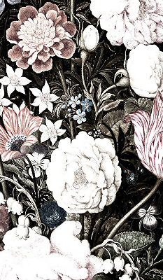 Modern roller blind un ramo de flores