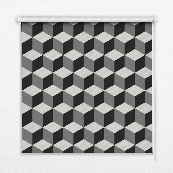 Modern roller blind con diseño de cubos 3D