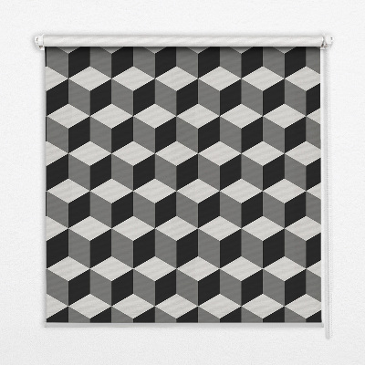 Modern roller blind con diseño de cubos 3D