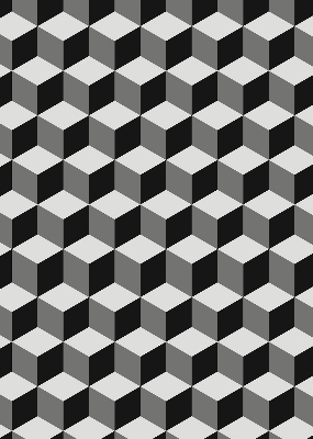 Modern roller blind con diseño de cubos 3D