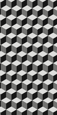 Modern roller blind con diseño de cubos 3D