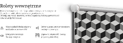 Modern roller blind con diseño de cubos 3D