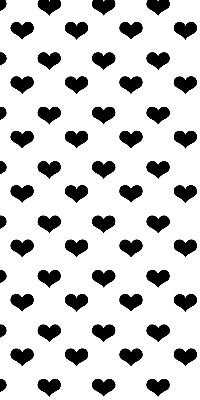 Estor enrollable con estampado de corazones negros