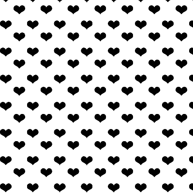Estor enrollable con estampado de corazones negros