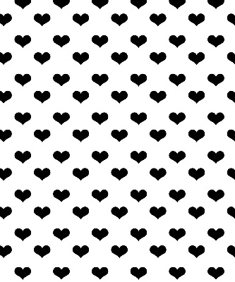 Estor enrollable con estampado de corazones negros