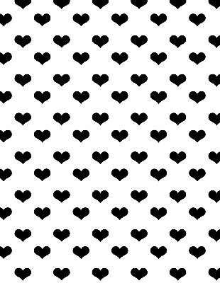 Estor enrollable con estampado de corazones negros