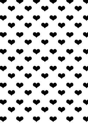Estor enrollable con estampado de corazones negros