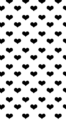 Estor enrollable con estampado de corazones negros