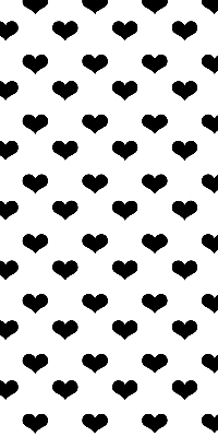 Estor enrollable con estampado de corazones negros