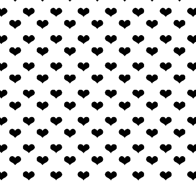 Estor enrollable con estampado de corazones negros