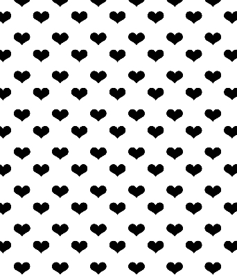 Estor enrollable con estampado de corazones negros