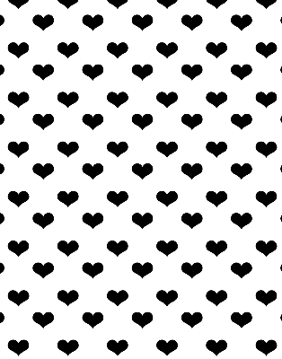 Estor enrollable con estampado de corazones negros