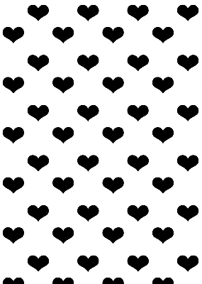 Estor enrollable con estampado de corazones negros