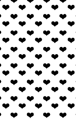 Estor enrollable con estampado de corazones negros