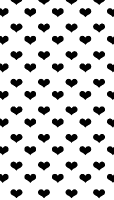 Estor enrollable con estampado de corazones negros