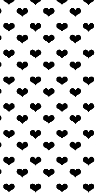 Estor enrollable con estampado de corazones negros