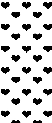 Estor enrollable con estampado de corazones negros
