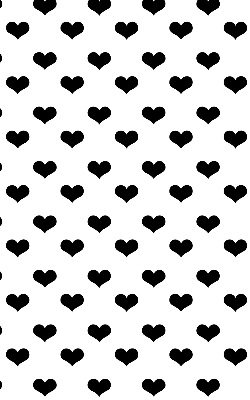 Estor enrollable con estampado de corazones negros