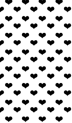 Estor enrollable con estampado de corazones negros