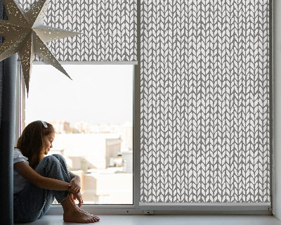 Modern roller blind en color abeto blanco