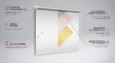 Estor enrollable para ventana con diseño de cuadrados superpuestos