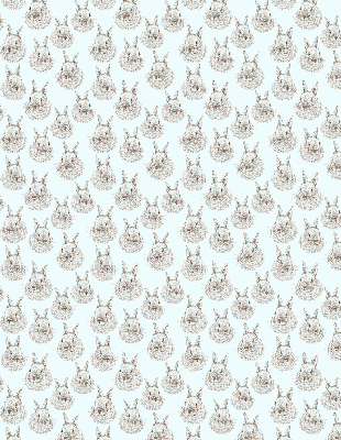 Modern roller blind con diseño de conejos