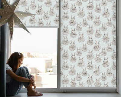 Modern roller blind con diseño de conejos
