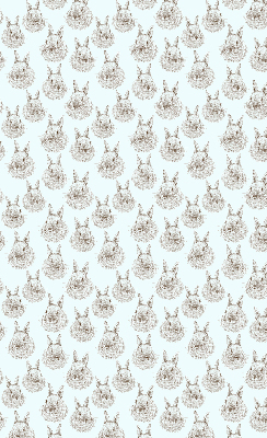 Modern roller blind con diseño de conejos