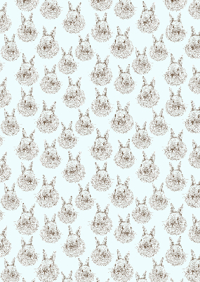 Modern roller blind con diseño de conejos