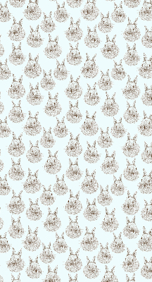 Modern roller blind con diseño de conejos