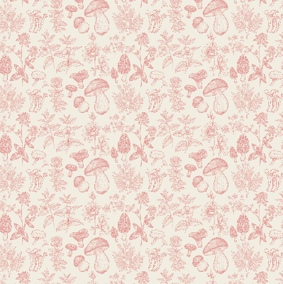 Modern roller blind con diseño de hongos dibujados
