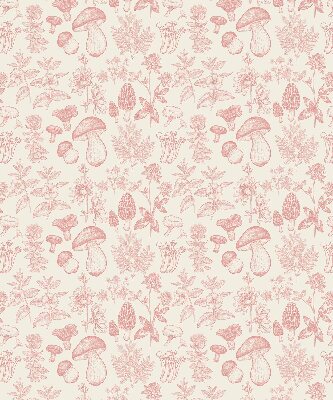 Modern roller blind con diseño de hongos dibujados